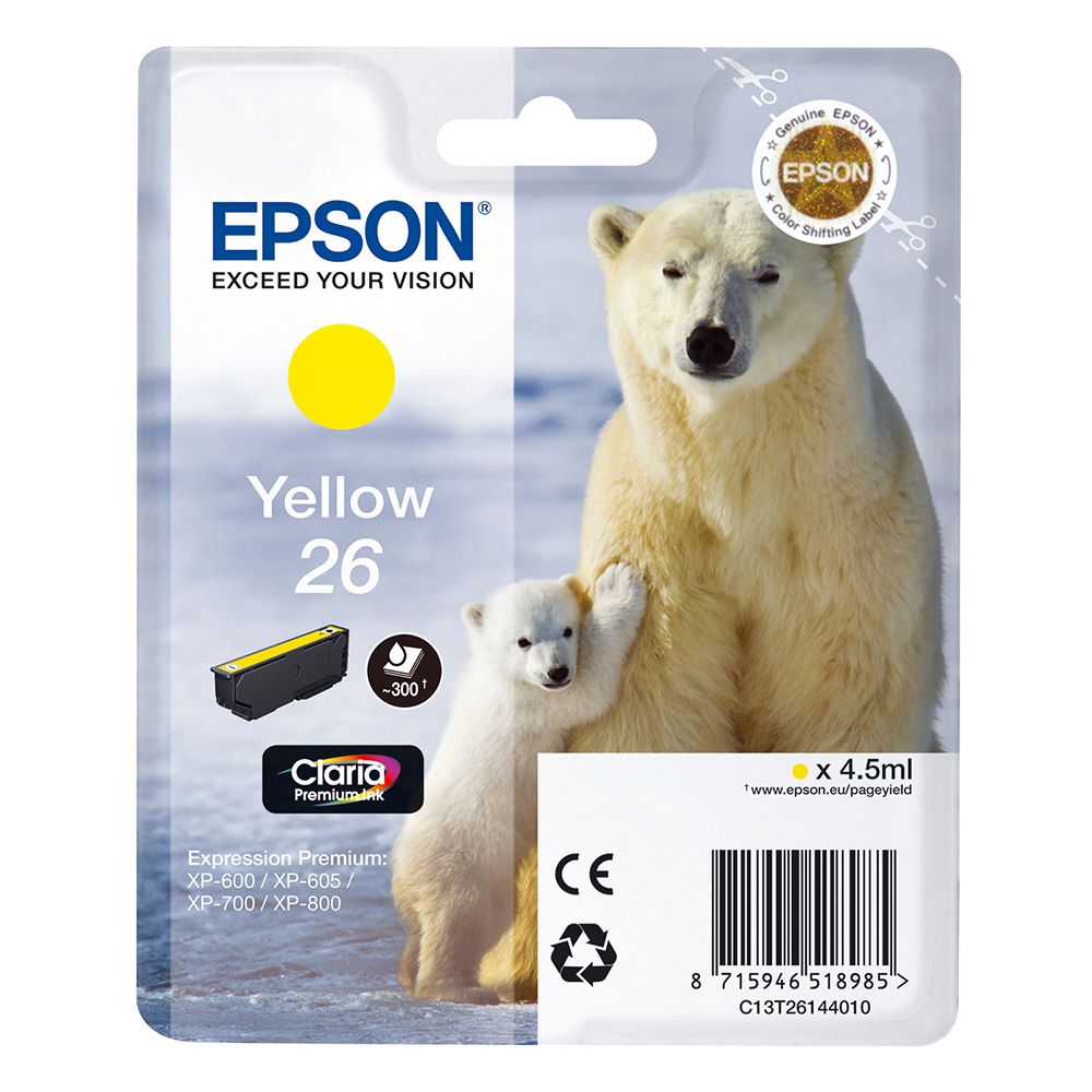 Tinteiro Amarelo Epson Expressin Premium XP-600/700- 26