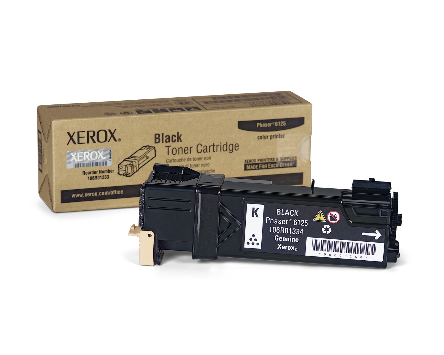 Toner Original Xerox/Tektronix Phaser 6125 - Preto