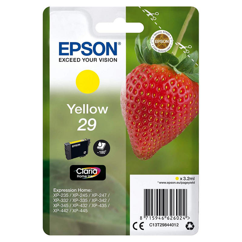 Tinteiro Amarelo Epson Expression Home XP-235/332/335/432-29