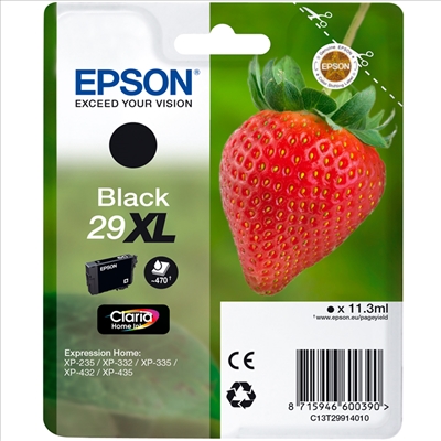 Tinteiro Preto Epson Expression Home XP-235/332/335/432-29XL