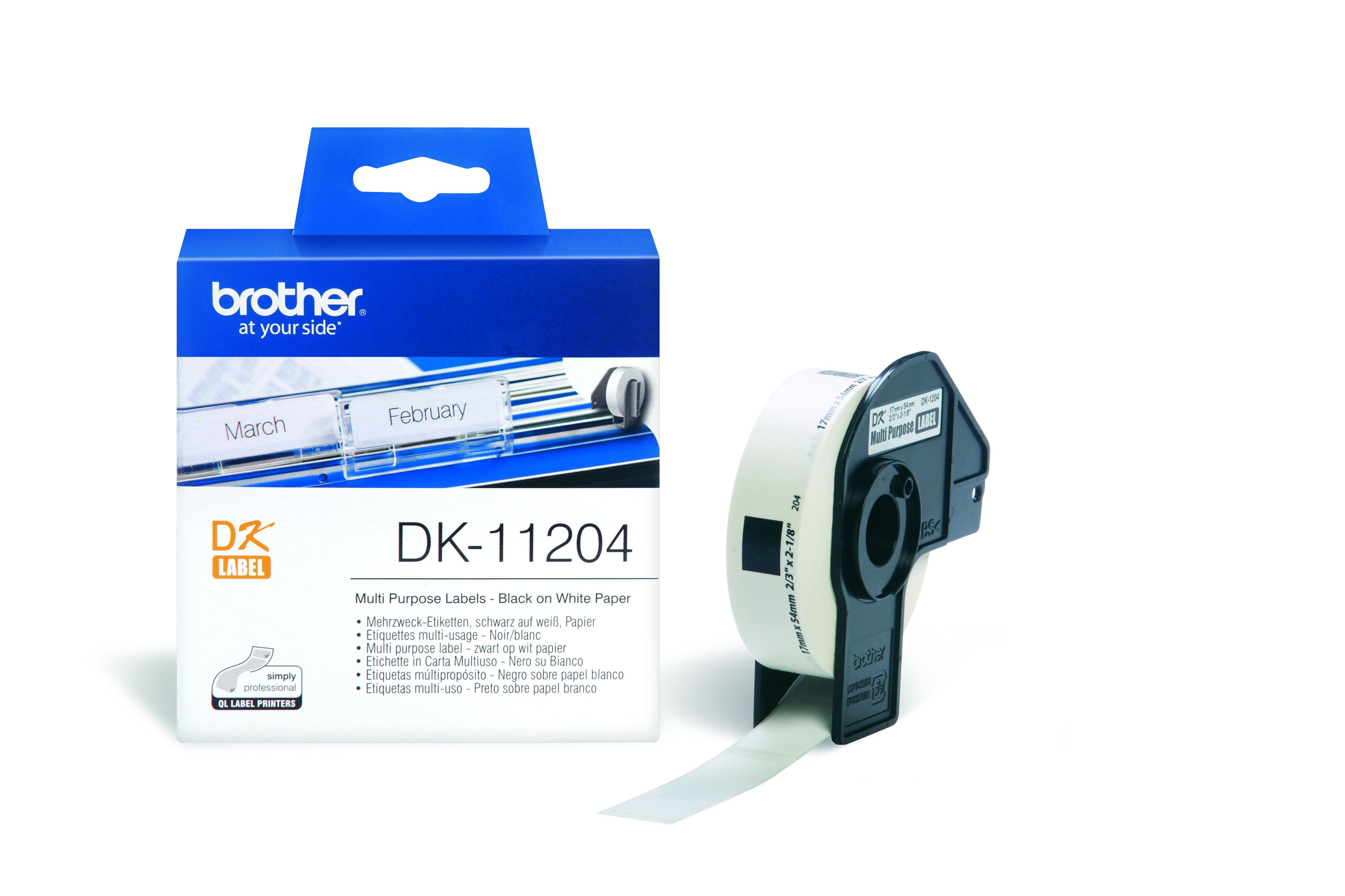 Etiquetas Brother Multi-uso 17 mm x 54 m - 400 etiquetas