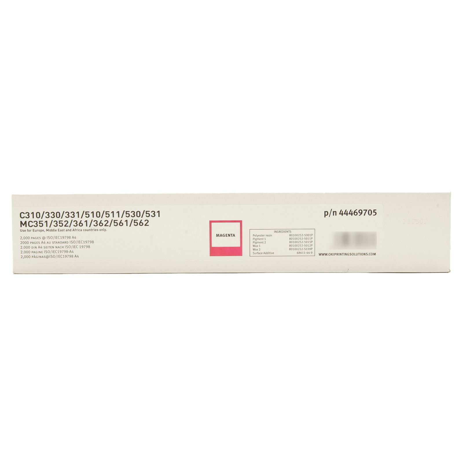 Toner Laser Oki Okipage C310/MC351/361 - Magenta - (44469705