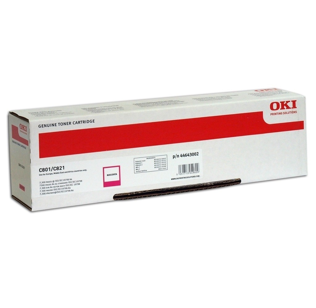 Toner Laser Oki Okipage C801/821 - Magenta (44643002)