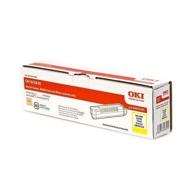 Toner Laser Oki Okipage C810/830 - Amarelo - (44059105)