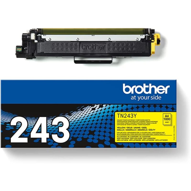 Toner Amarelo Brother HL-L3210CDW/ DCP-L3550CDW-1000 cópias