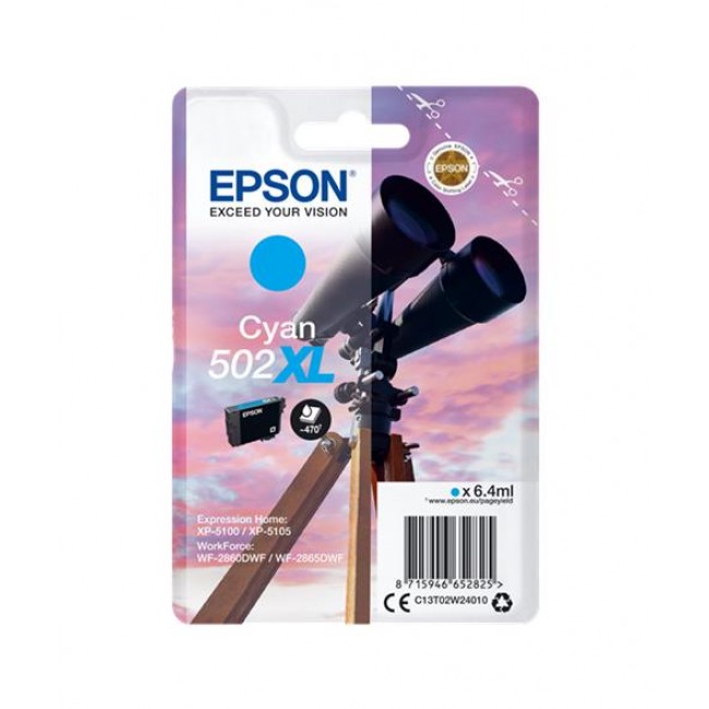 Tinteiro Ciano Epson Expression PremiumXP-5100/WF-2860-502XL