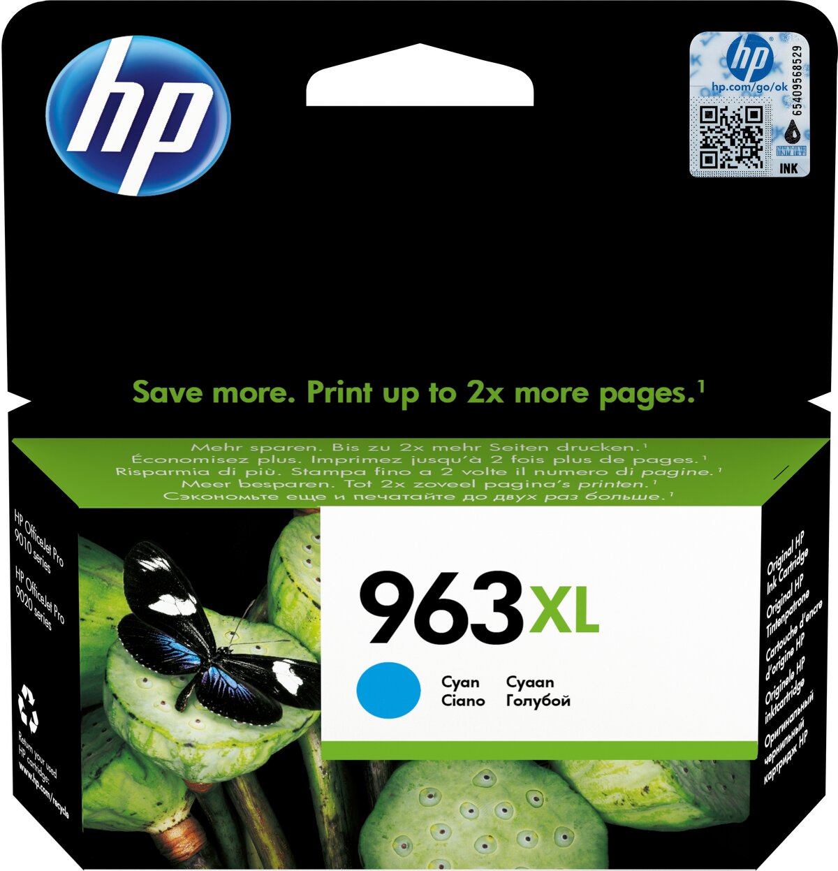 Tinteiro Ciano HP Officejet Pro 9010/9012/9020/9025-HP963XL
