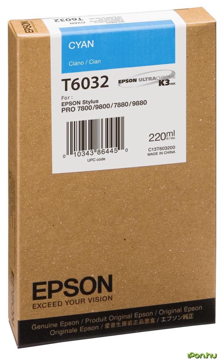 Tinteiro Sião Epson Stylus Pro 7800/7880/9800/9880 - 220ml