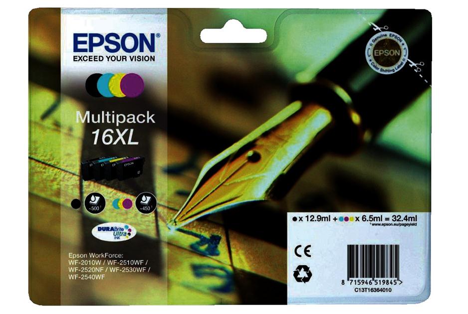 Kit de Tinteiros Epson WorkForce WF-2010W/2510WF/2520NF-16XL