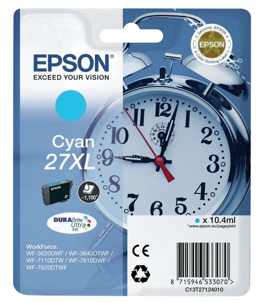 Tinteiro Cião Epson WorkForce WF-3620dwf/7110dtw - 27XL