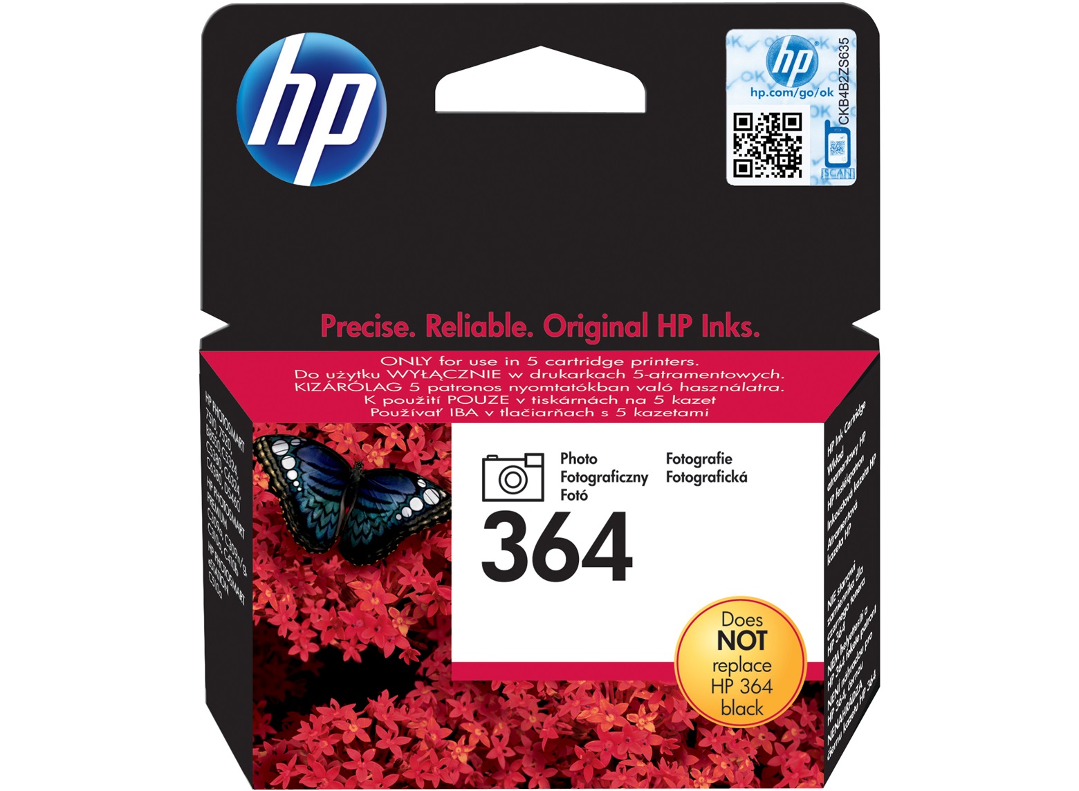 Tinteiro Preto Fotográfico HP Photosmart C5380/6280 - 364