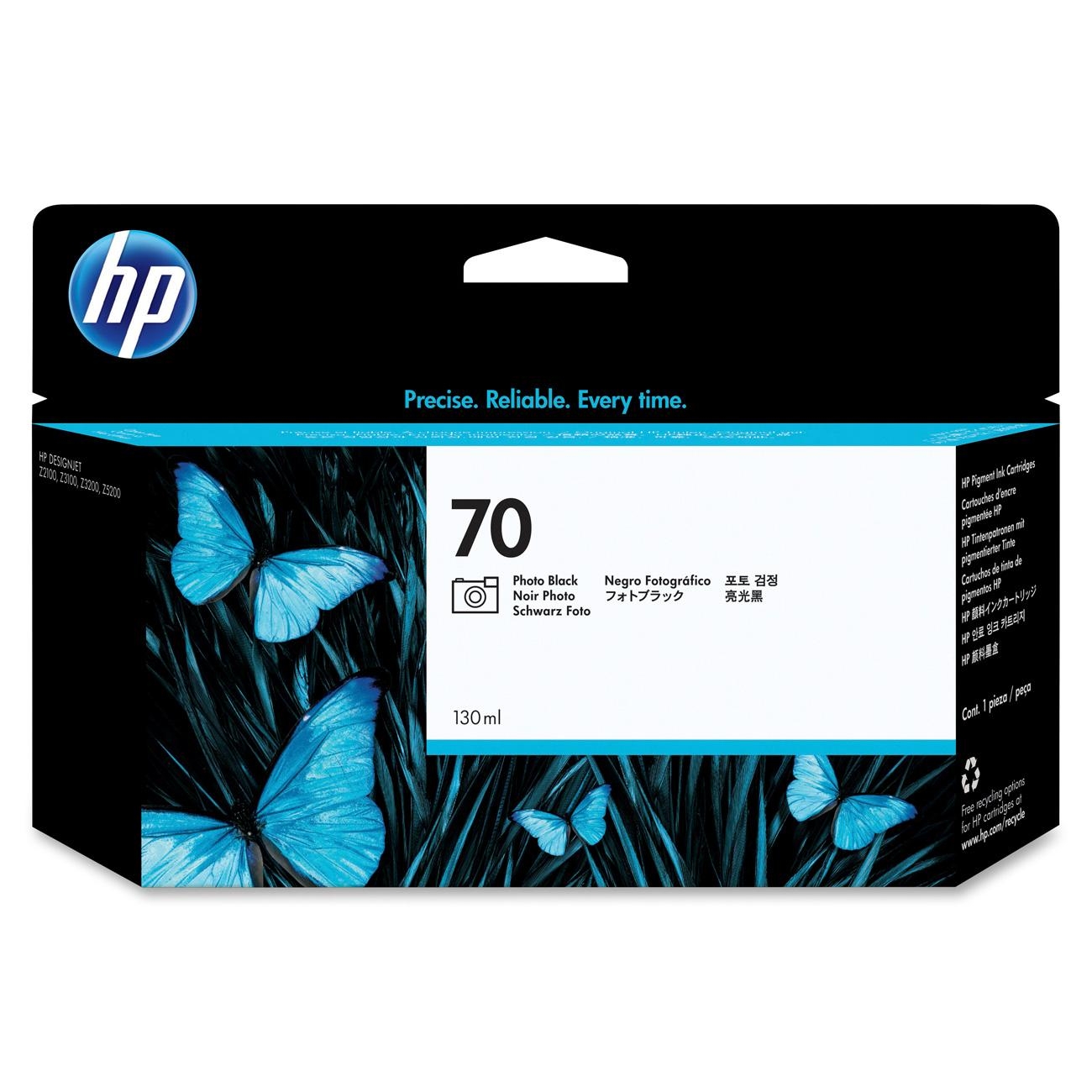 Tinteiro Preto Photo HP DesignJet Z2000 - 130 ml - 70