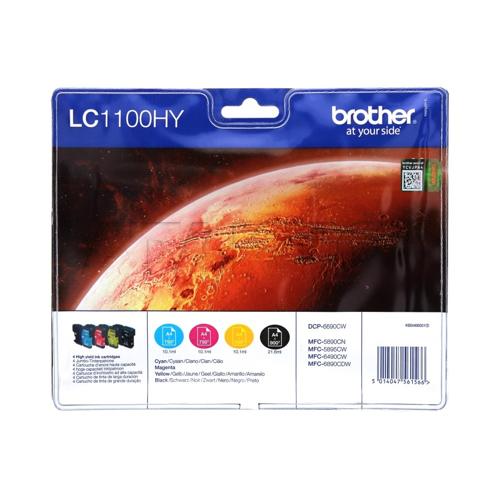 Packs de 4 Tinteiros Brother MFC-6490CW  Alta capacidade