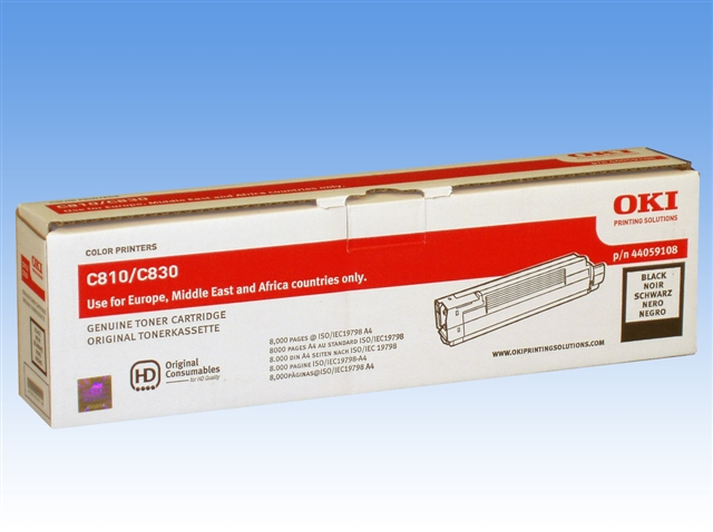 Toner Laser Oki Okipage C810/830 - Preto - (44059108)