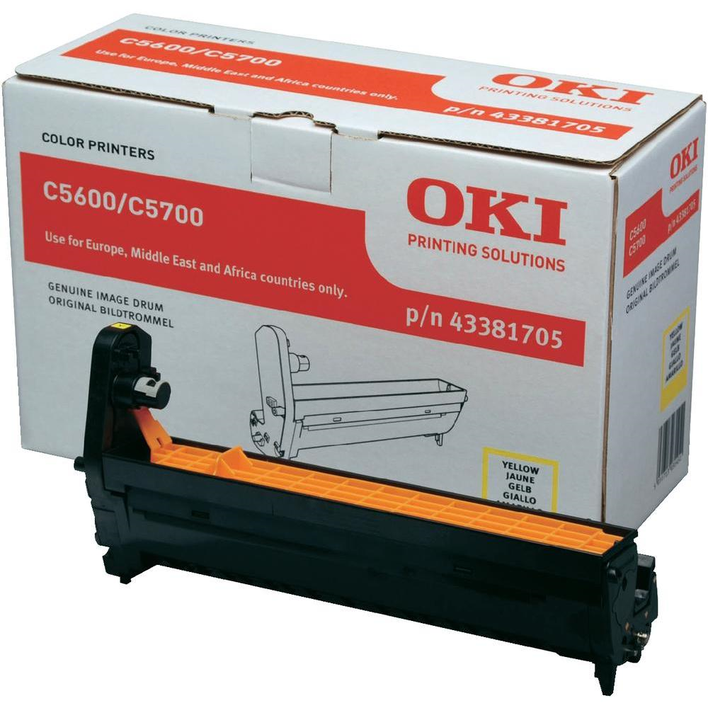 Tambor Laser Oki Okipage C5600/5700 - Amarelo - (43381705)
