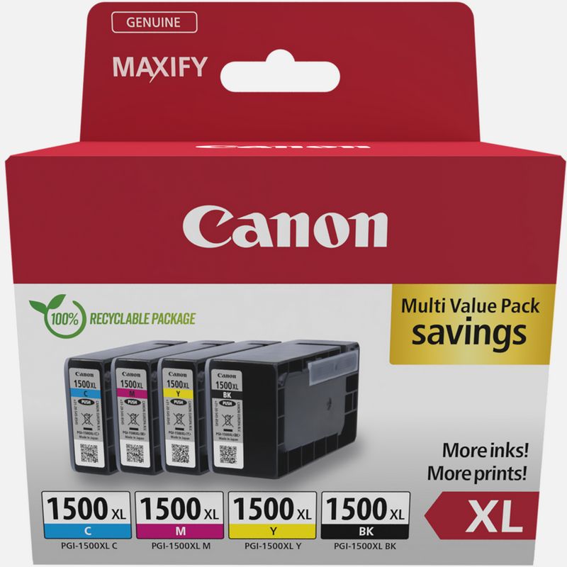 Kit de 4 Canon Maxify MB2050/MB2350-BK/C/M/Y-Alta Capacidade