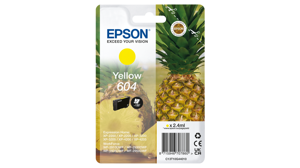 Tinteiro Amarelo Epson WorkForce XP-2200/WF-2910DWF - 604.