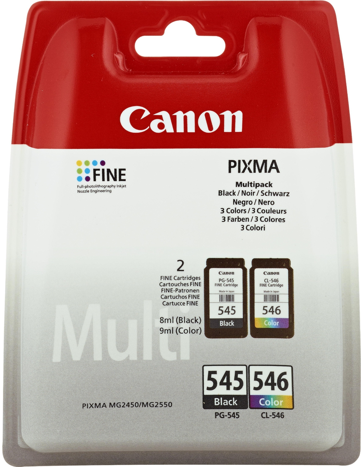 Pack Canon Pixma MG2450/IP2800/TR4500/TS31-PG-545XL/CL-546XL