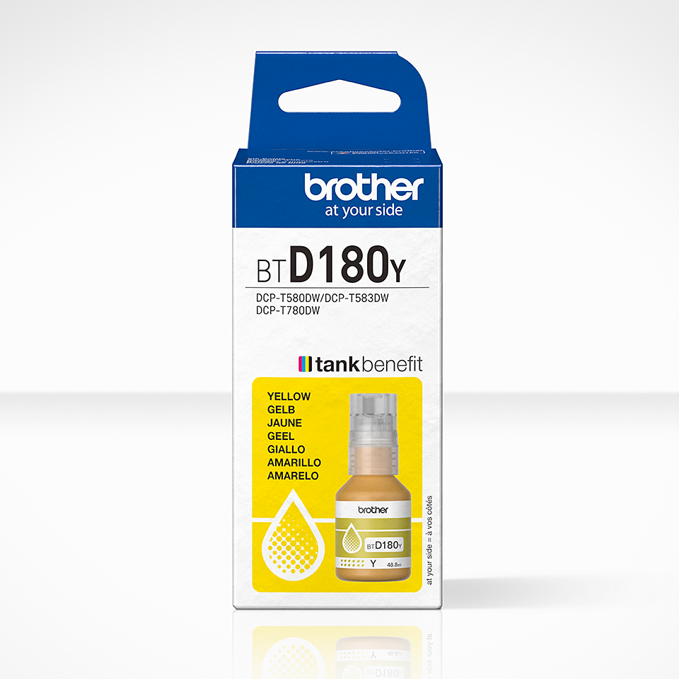 Frasco de Tinta Amarelo Brother Tankbenefit - BTD180Y