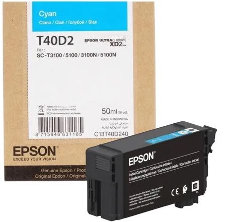 Tinteiro Ciano Epson SureColor SC-T3100/T5100 - 50 ml